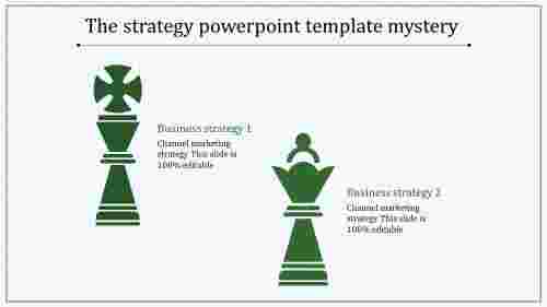 strategy powerpoint template-blue
